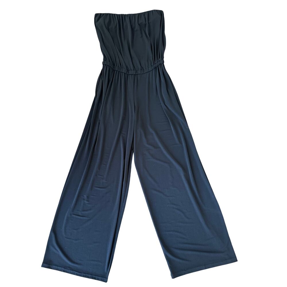 Karla Colletto- Black Strapless Wide Leg Jumpsuit - XL (NWT) - Vintage